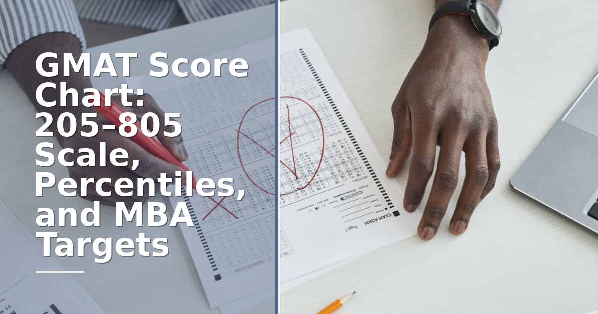 Score Chart Types GMAT Score Chart: 205–805 Scale, Percentiles & Targets