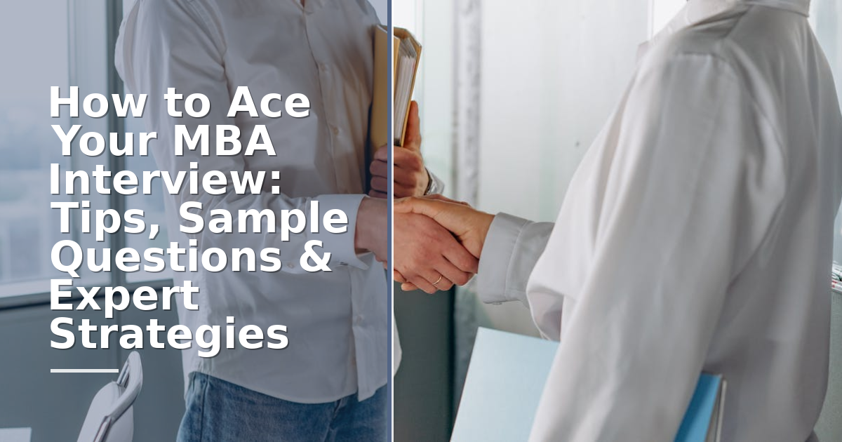 How to Ace Your MBA Interview: Tips, Sample Questions & Expert Strategies