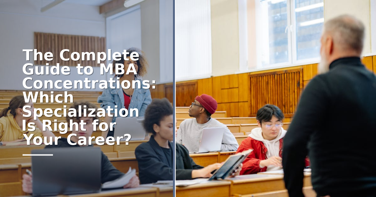 The Complete Guide to MBA Concentrations: Which Specialization Is Right for Your Career?