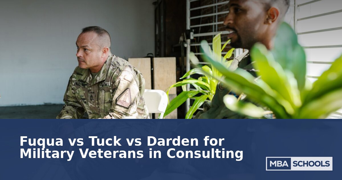 Top MBA Schools for Veterans: Fuqua vs Tuck vs Darden