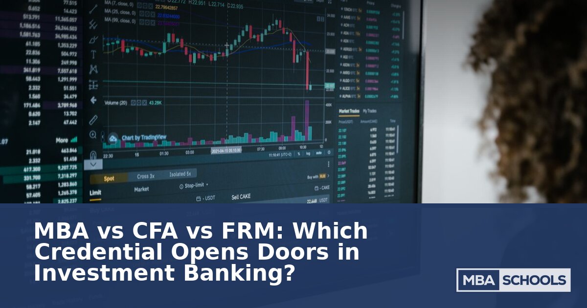 MBA vs CFA vs FRM: Investment Banking Credential Guide | 2026