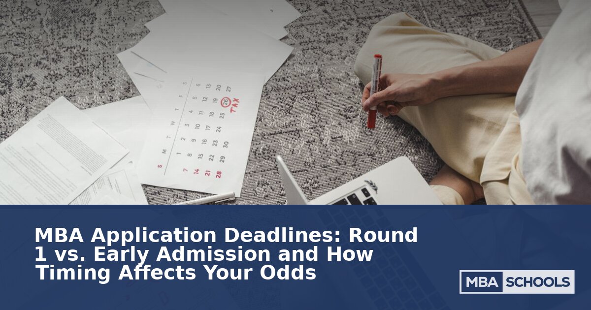 MBA Application Deadlines: Round 1 vs. Early Action Guide