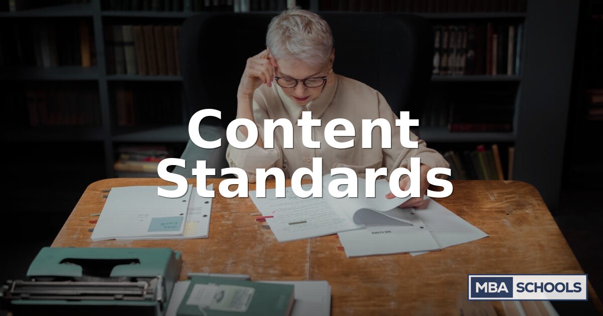 Content Standards | MBASchools.org Editorial Standards